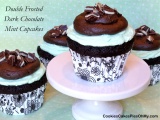 Double Frosted Dark Chocolate Mint Cupcakes